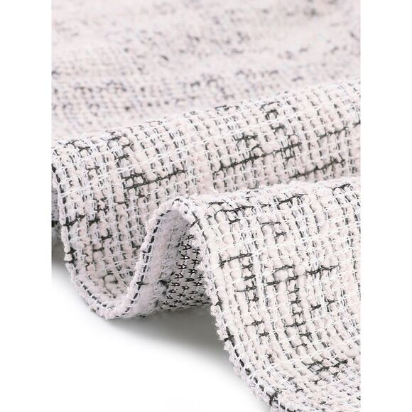 Plus Size Vintage Halter Button Down Tweed Suit Blazers Vests White - Picture 5 of 6